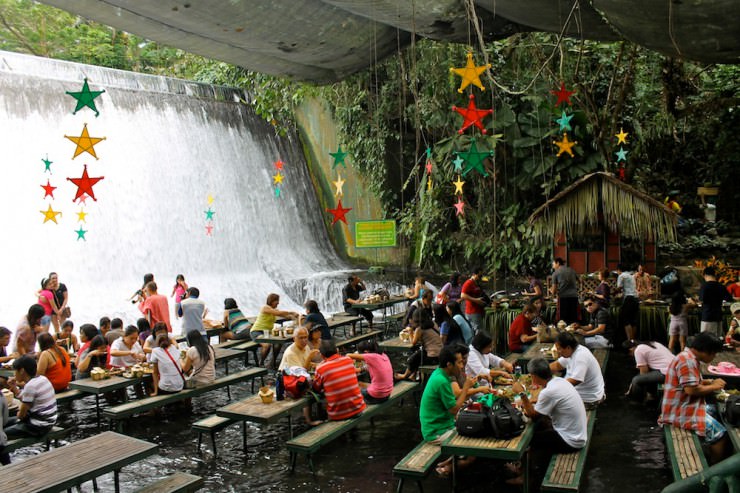 Labassin Waterfall - Top 10 Unusual Restaurants in the World